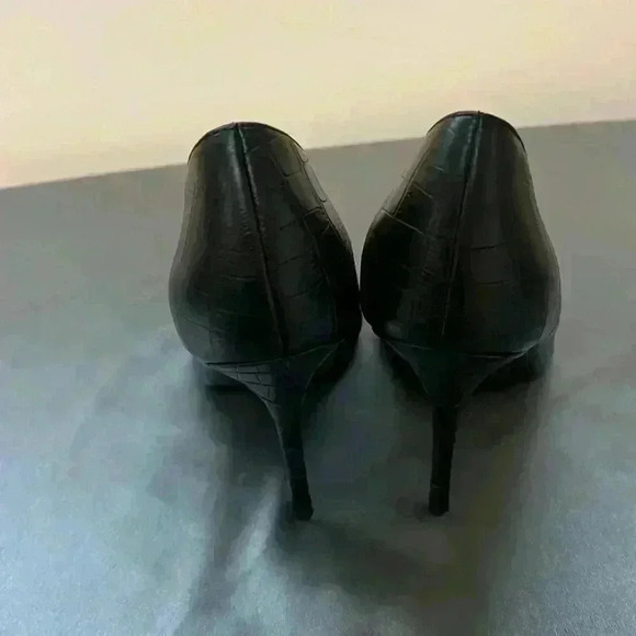 Topshop women's tatiana pointy toe pumps embossed  leather - Picture 3 of 9